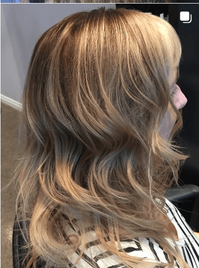 Tape-in human hair extensions with invisible blend and natural finish
