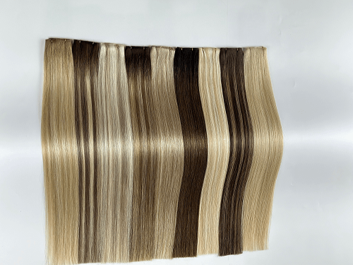 Human hair extensions designed for personalized color matching and natural blending